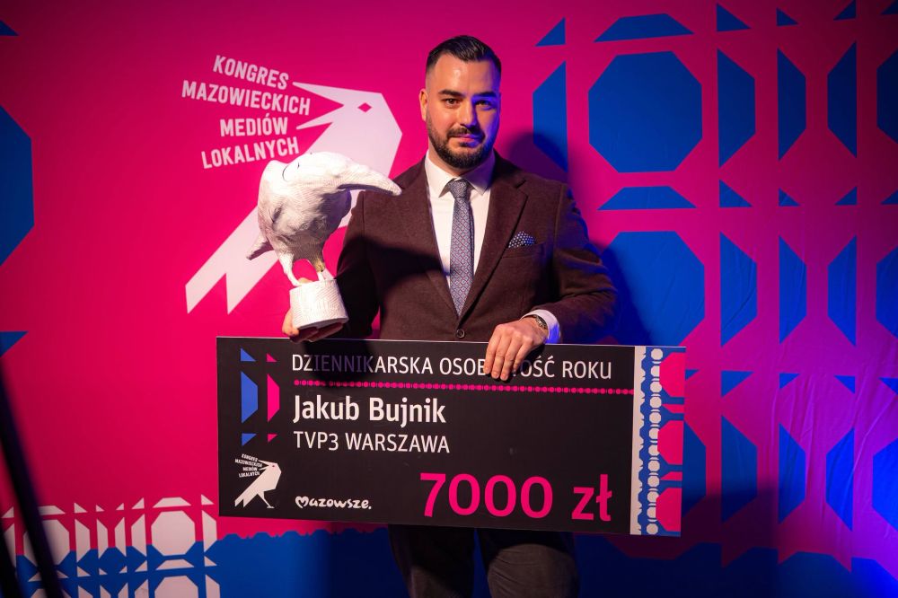Jakub Bujnik, laureat nagrody Dziennikarska osobowość roku w konkursie Biały Kruk 2026